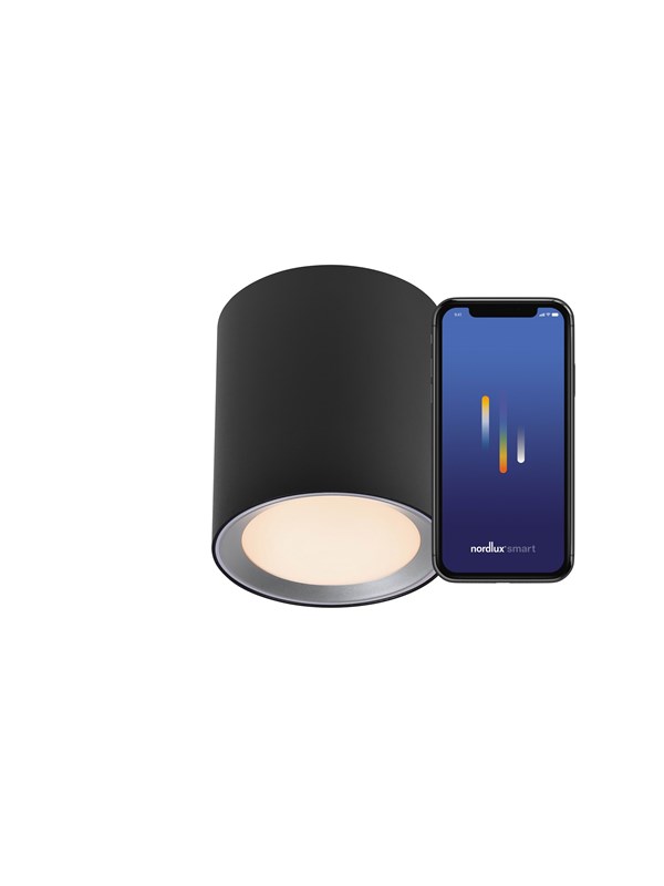Nordlux Landom Smart Long Ceiling light Musta
