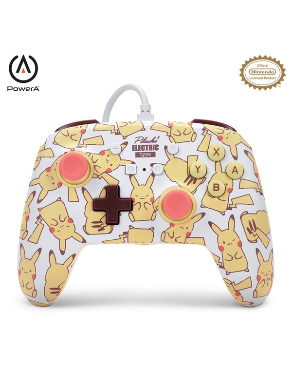 PowerA Parannettu johdollinen ohjain (Pikachu-punastus) - Wired Controller - Nintendo Switch
