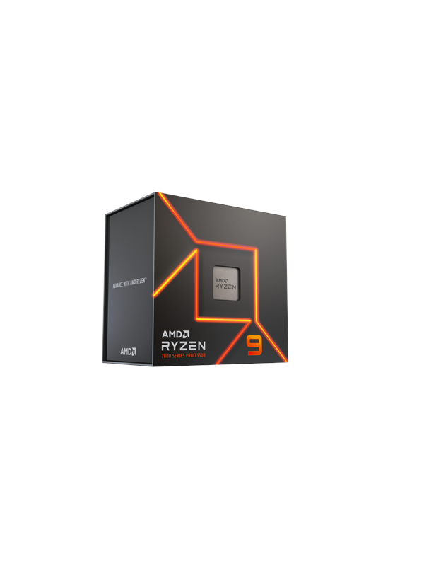 AMD Ryzen 9 7900X CPU - 12 ydintä - 4.7 GHz - AMD AM5 - AMD Boxed (ilman jäähdytintä)