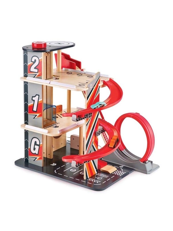 Hape Gearhead Stunt Garage -leikkisetti