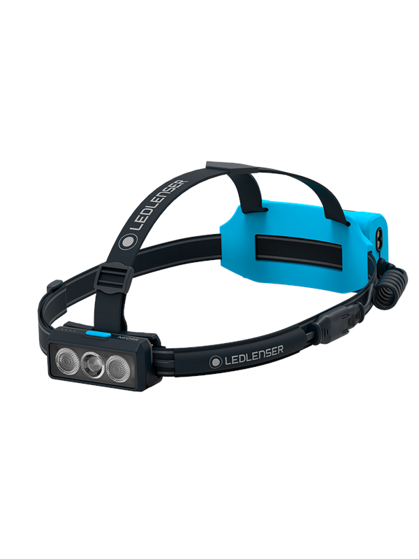 Ledlenser NEO9R otsalamppu, 1200 lumenia, musta/sininen