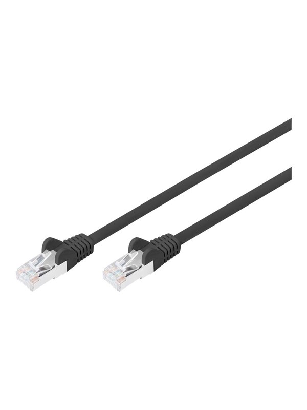 DIGITUS patch cable - 10 m - black - Musta - 10m