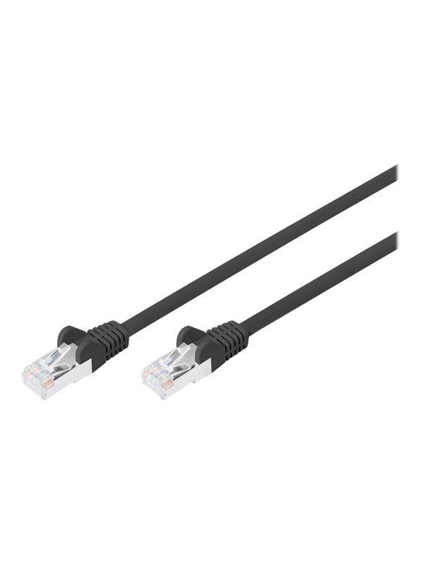 DIGITUS patch cable - 5 m - black - Musta - 5m