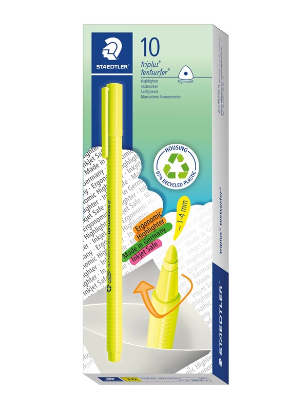 Staedtler Highlighter triplus textsurfer.10 pcs Yellow