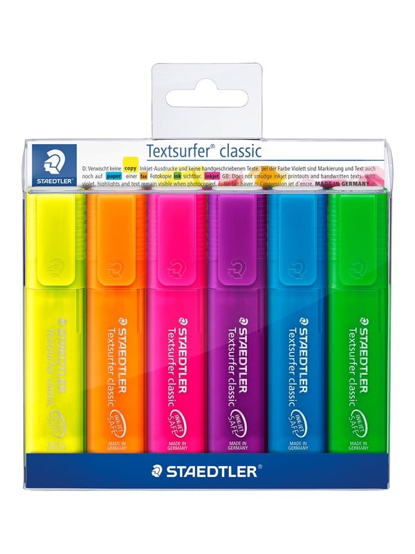 Staedtler Korostuskynät Textsurf.cl.6kpl.lompakossa