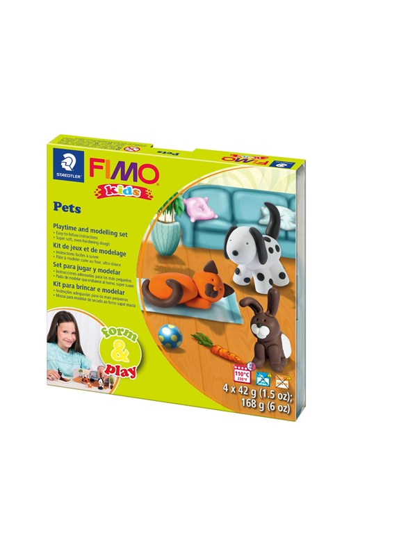 Staedtler Set Mod. clay Fimo kids F&P Lemmikkieläimet