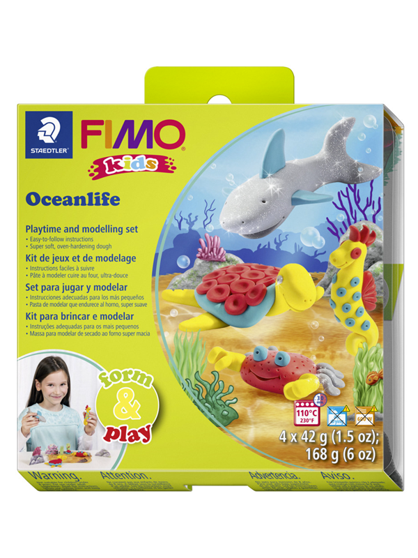 Staedtler Aseta malli saven Fimo Kids F&P Oceanlife.