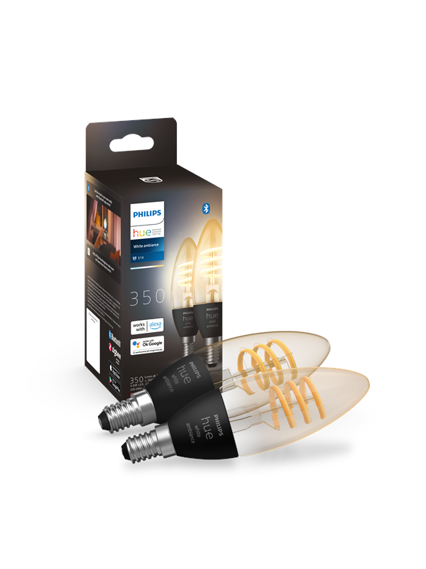 Philips Hue Valkoinen Ambiance E14 Filament Candle 2-Pack