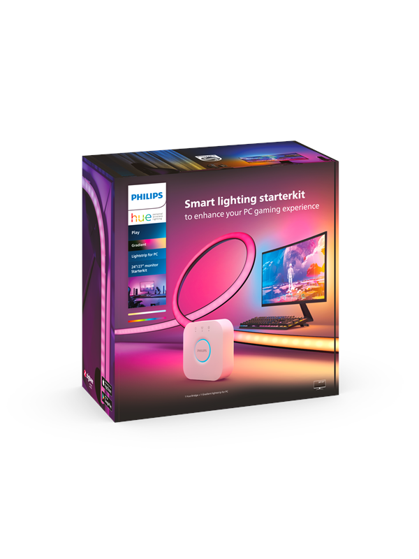 Philips Hue Play Gradient PC Lightstrip 24-27" + Hue Bridge -valosarja