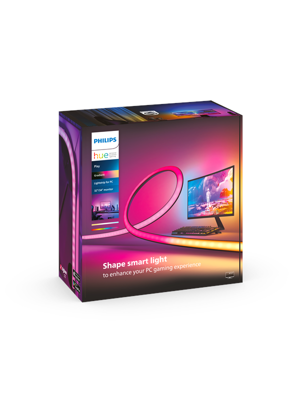 Philips Hue Play Gradient PC Lightstrip 32-34" + Hue Bridge