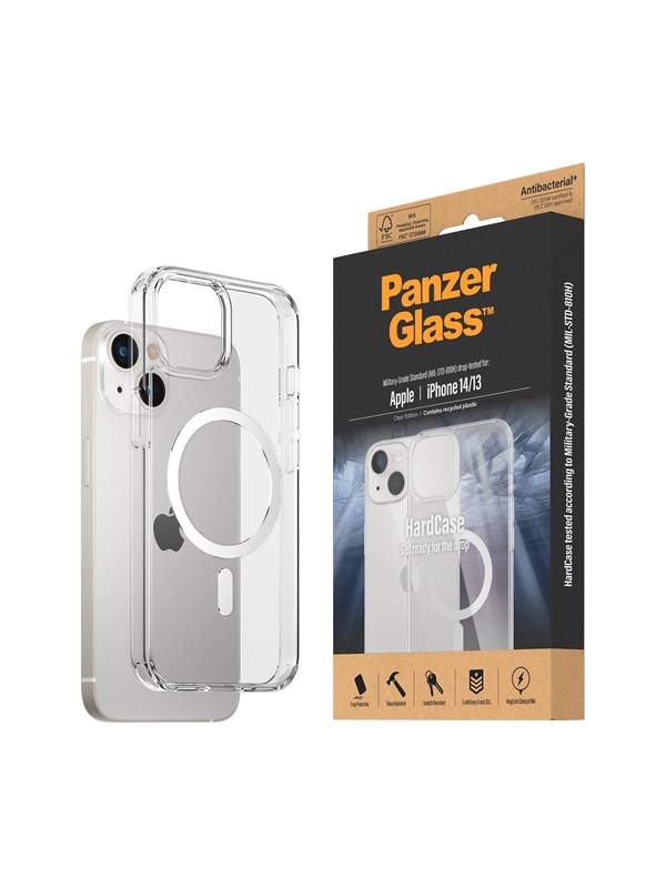 PanzerGlass HardCase MagSafe -yhteensopiva Apple iPhone 14 | 13 | Kirkas