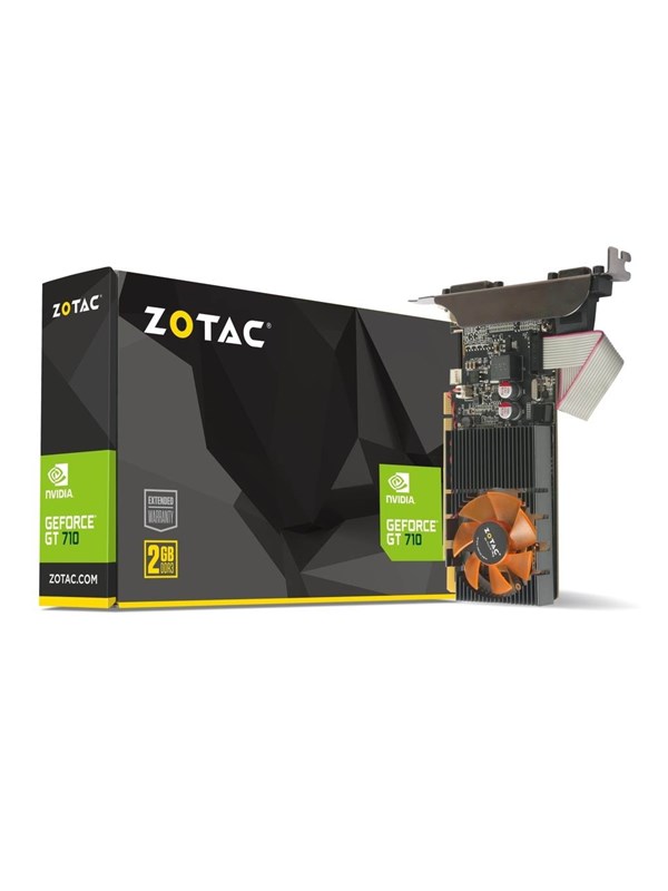 ZOTAC GeForce GT 710 Low Profile - 2GB GDDR3 RAM - Näytönohjaimet