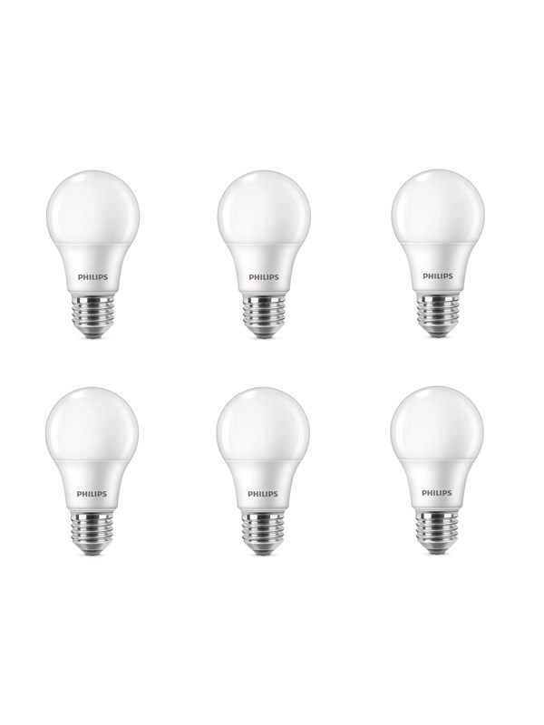 Philips LED-lamppu Standardi 4.9W/827 (40W) 6-pack. E27