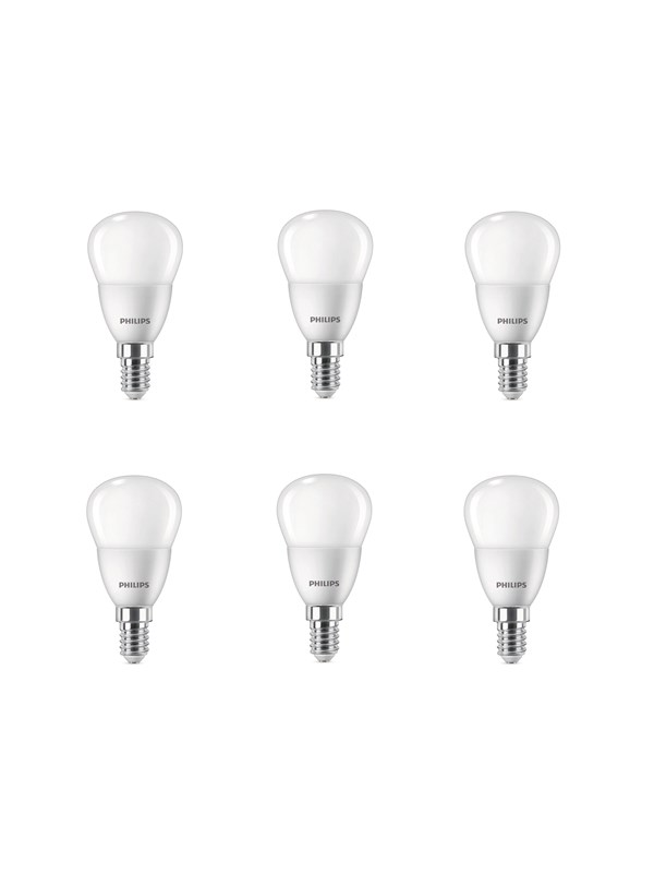 Philips LED-lamppu P45 4,9 W/827 (40 W) 6 kpl pakkaus E14