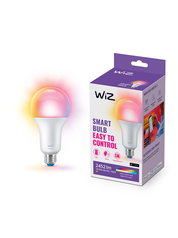 WiZ Color A80 E27 LED-lamppu (150 W) - RGB/16 miljoonaa väriä + himmennettävä valkoinen LED-valo