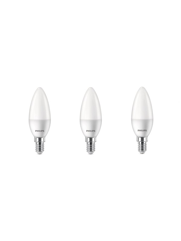 Philips LED-lamppu Kerte 2,8 W/827 (25 W) kolmen kappaleen pakkaus E14