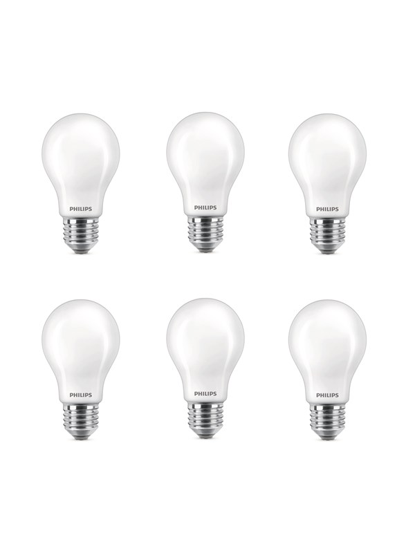 Philips LED-lamppu LEDClassic 7W/827 (60W) himmeä 6-pack E27
