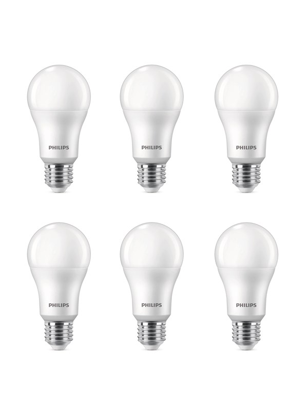 Philips LED-lamppu 13W/827 (100W) himmeä 6-pack. E27