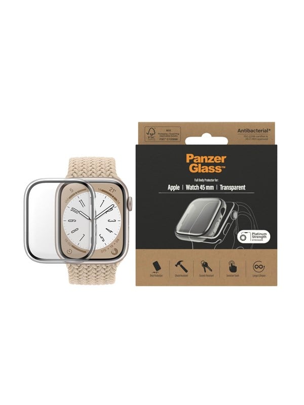 PanzerGlass Full Body Apple Watch Sarja 8 | 7 | 45mm | Screen Protector Glass