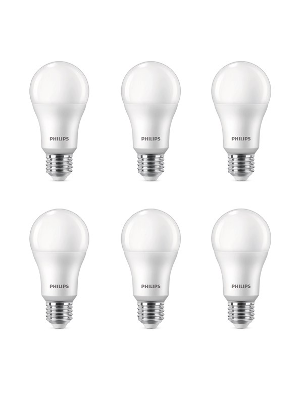 Philips LED-lamppu 13W/840 (100W) himmeä 6-pack frostattu E27