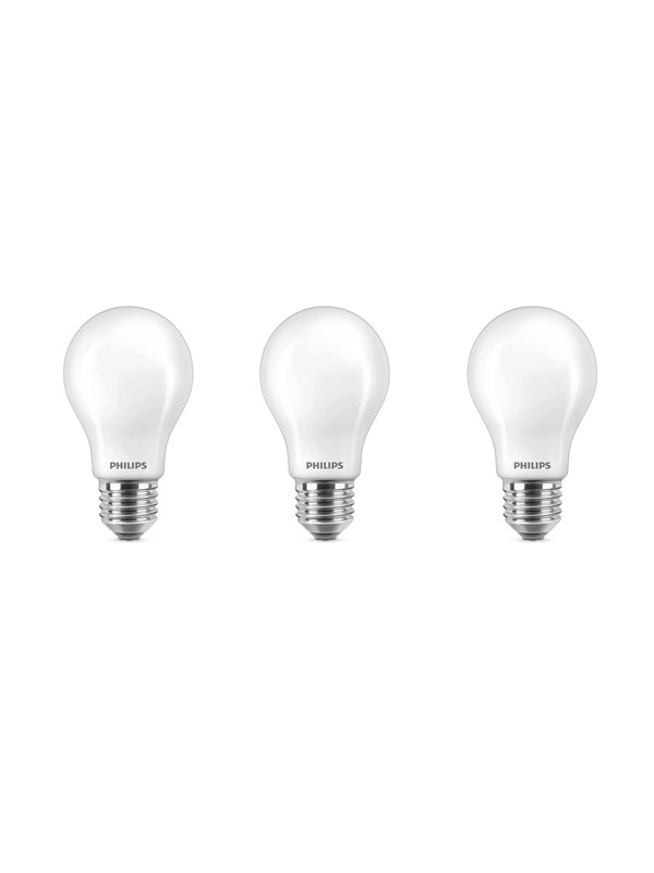 Philips LED-lamppu 7W/827 (60W) himmeä 3-pack. E27