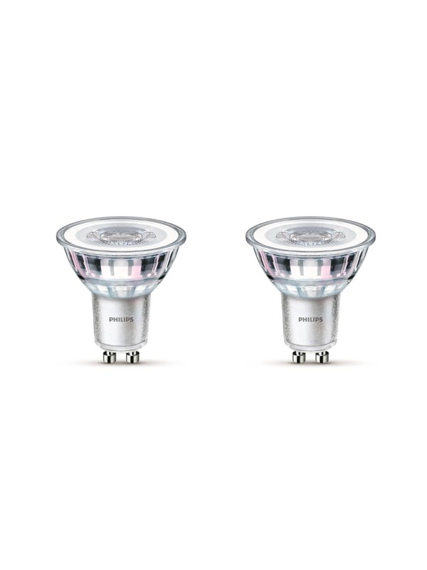Philips LED-lamppu LED-klassikko 4,6 W / 840 (50 W) kahden pakkaus GU10