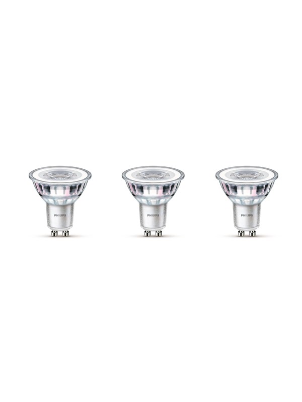 Philips LED-lamppu LED-klassikko 4,6 W / 827 (50 W) kolmen pakkaus GU10