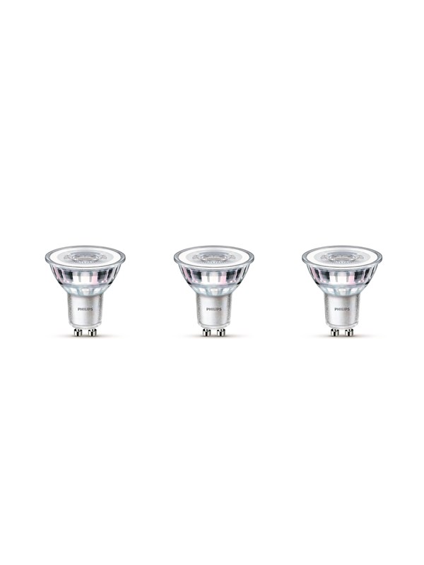 Philips LED-lamppu LED-klassikko 3,5 W / 827 (35 W) kolmen pakkaus GU10
