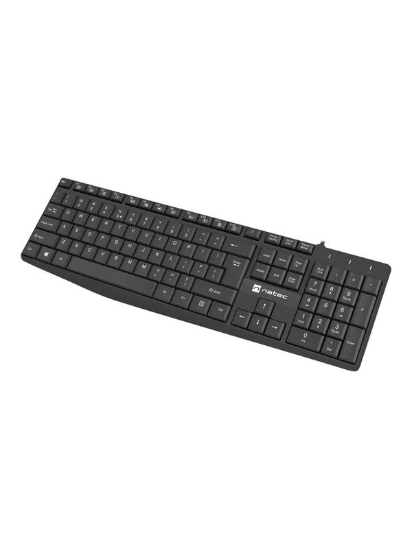 Natec Nautilus - Näppäimistö - QWERTY - US - Musta - Näppäimistö - Englanti (US) - Musta