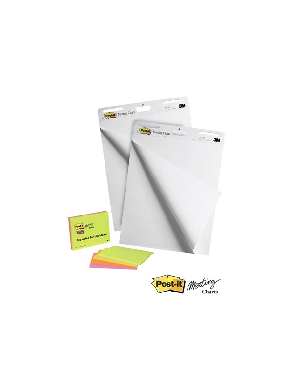 3M Post-it Super Sticky - telinepohjainen muistilappupalikka - 635 x 762 mm - 30 arkkia (2 pakettia)