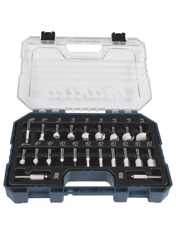Makita D-74778 Router Bit Set - for Puu - 22 pieces