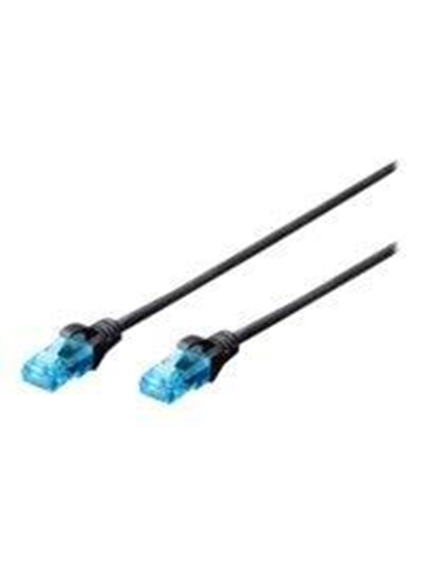DIGITUS Professional patch cable - 1 m - black - Musta - 1m