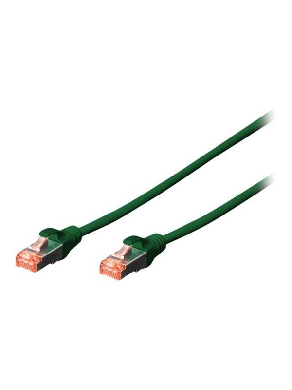 DIGITUS Professional patch cable - 25 cm - green - Vihreä - 0.25m