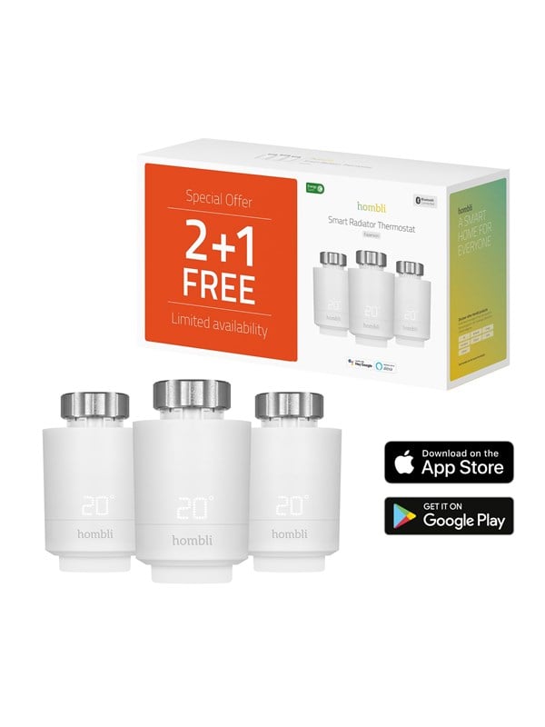Hombli Smart Radiator Thermostat Laajennus pack (2+1)