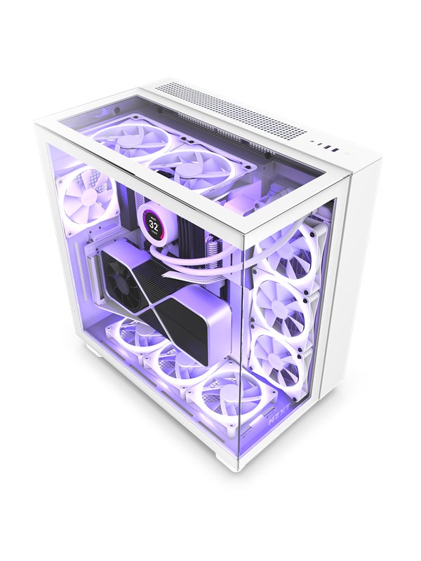 NZXT H9 Elite - All Valkoinen - Kotelot - Miditower - Valkoinen