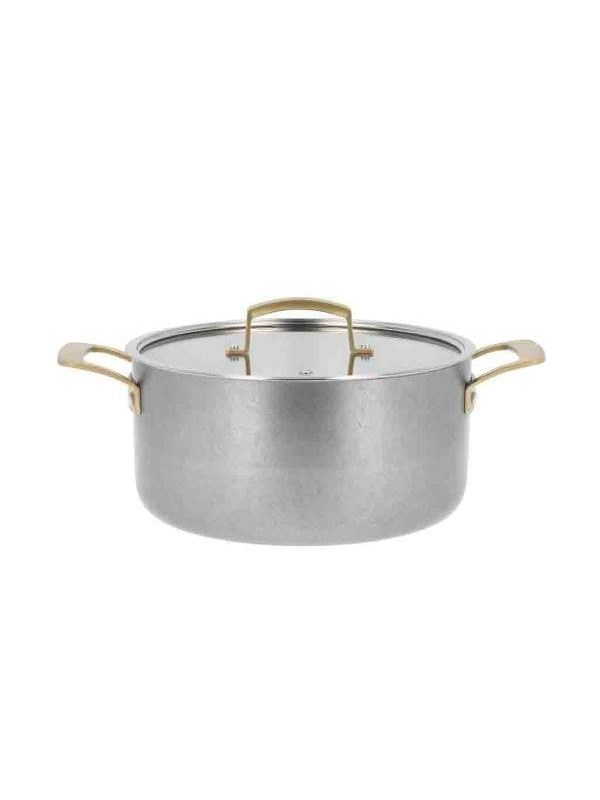 Pillivuyt Gourmet Durance -kattila kannella, halkaisija 24 cm, tilavuus 5 litraa, terästä.