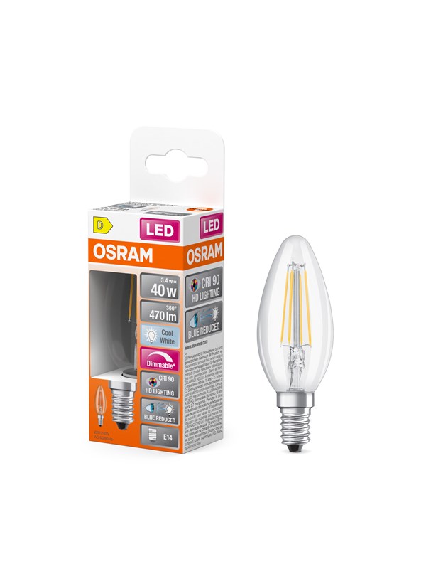 Osram LED-lamppu LED SUPERSTAR PLUS CLASSIC B FILAMENT 40 3.4 W/4000 K E14