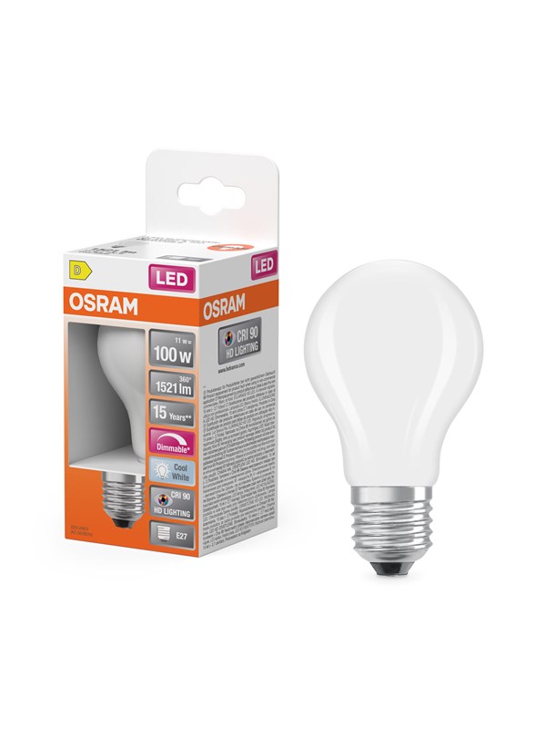 Osram LED-lamppu LED SUPERISTAR PLUS CLASSIC A FILAMENT 100 11 W/4000 K E27