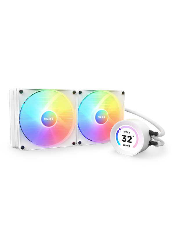 NZXT Kraken Elite 280 White RGB - CPU Vesijäähdytys - Max 32 dBA