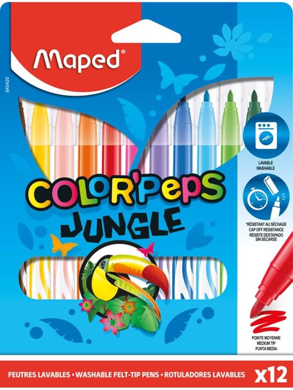 Maped Color"'Peps Jungle Felt-pens x12