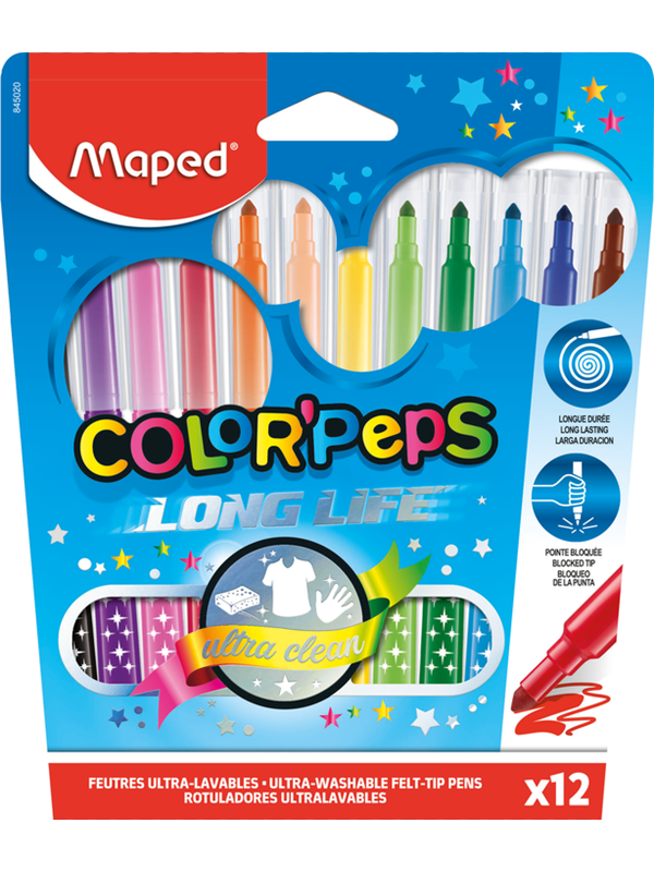 Maped Color"'Peps Long Life felt-pens x12