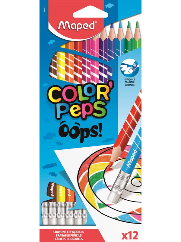 Maped Color'Peps Oops Erasable Väri pencils x12