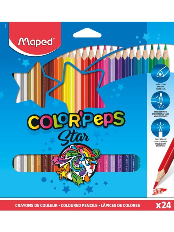 Maped Color"'Peps Star Colour pencils x24