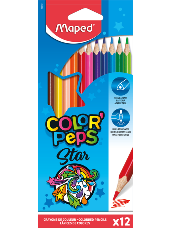 Maped Color"'Peps Star colour pencils x12
