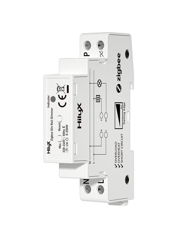HiluX Zigbee DIN-kiskon himmennin - 250 W