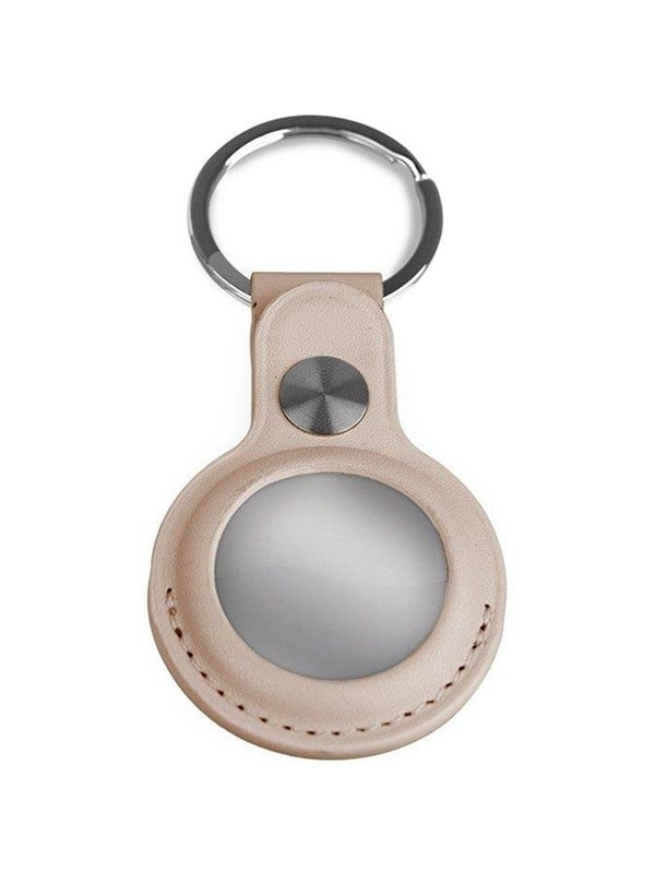 Light Solutions Airtag Key Ring - Leather - Harmaa