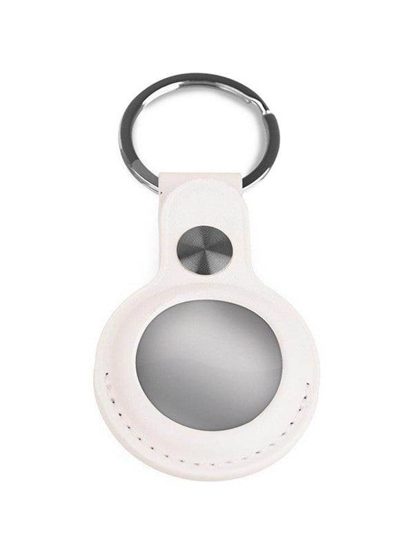 Light Solutions Airtag Key Ring - Leather - Valkoinen