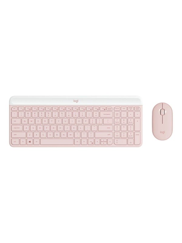 Logitech Langaton Slim-yhdistelmä MK470 - Näppäimistö ja Hiirisetti - Universal - Vaaleanpunainen