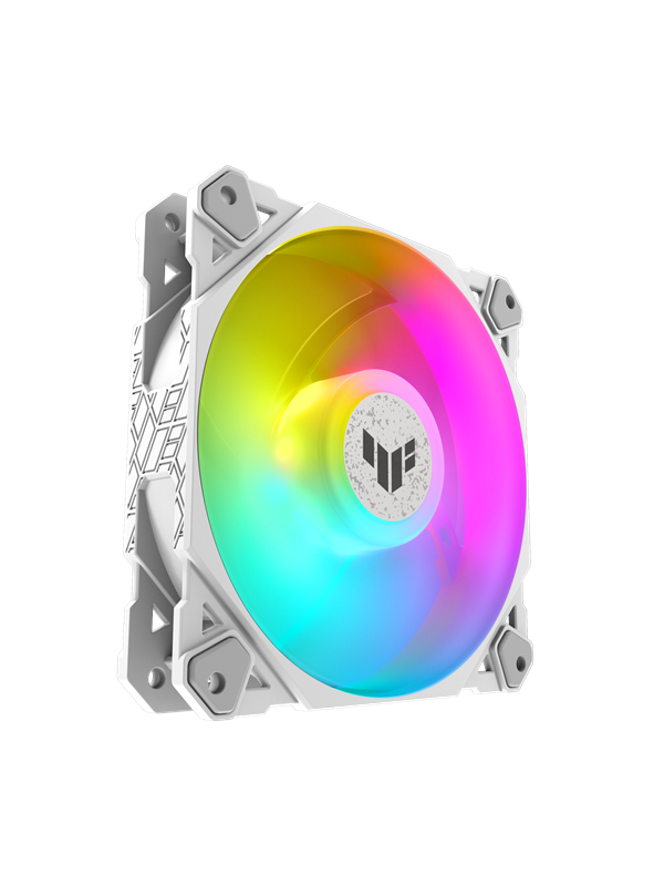 ASUS TUF GAMING TF120 Valkoinen ARGB - Kotelotuuletin - 120mm - Valkoinen, RGB-valolla - 29 dBA