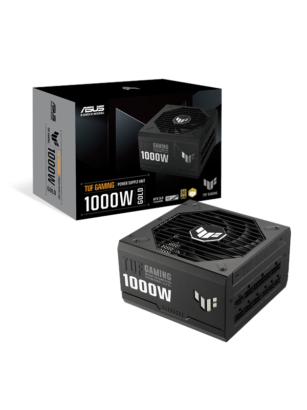 ASUS TUF GAMING 1000G Virtalähde - 1000 Watt - 135 mm - ATX 3.1 - 80 Plus Kulta sertifioitu